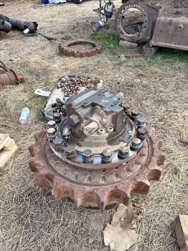 Case CX300C final drive and sprocket pulled and ready on the ground