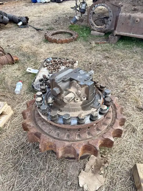 Case CX300C final drive and sprocket pulled and ready on the ground